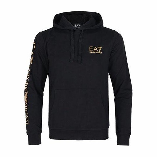 Emporio Armani Logo Hoodie Black