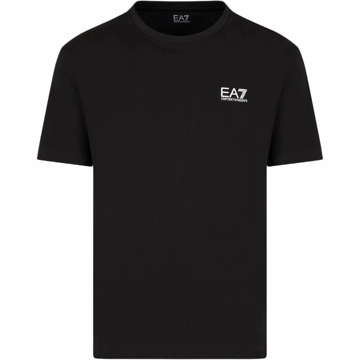 Emporio Armani EA7 SS24 Colorblock Logo T-Shirt Black