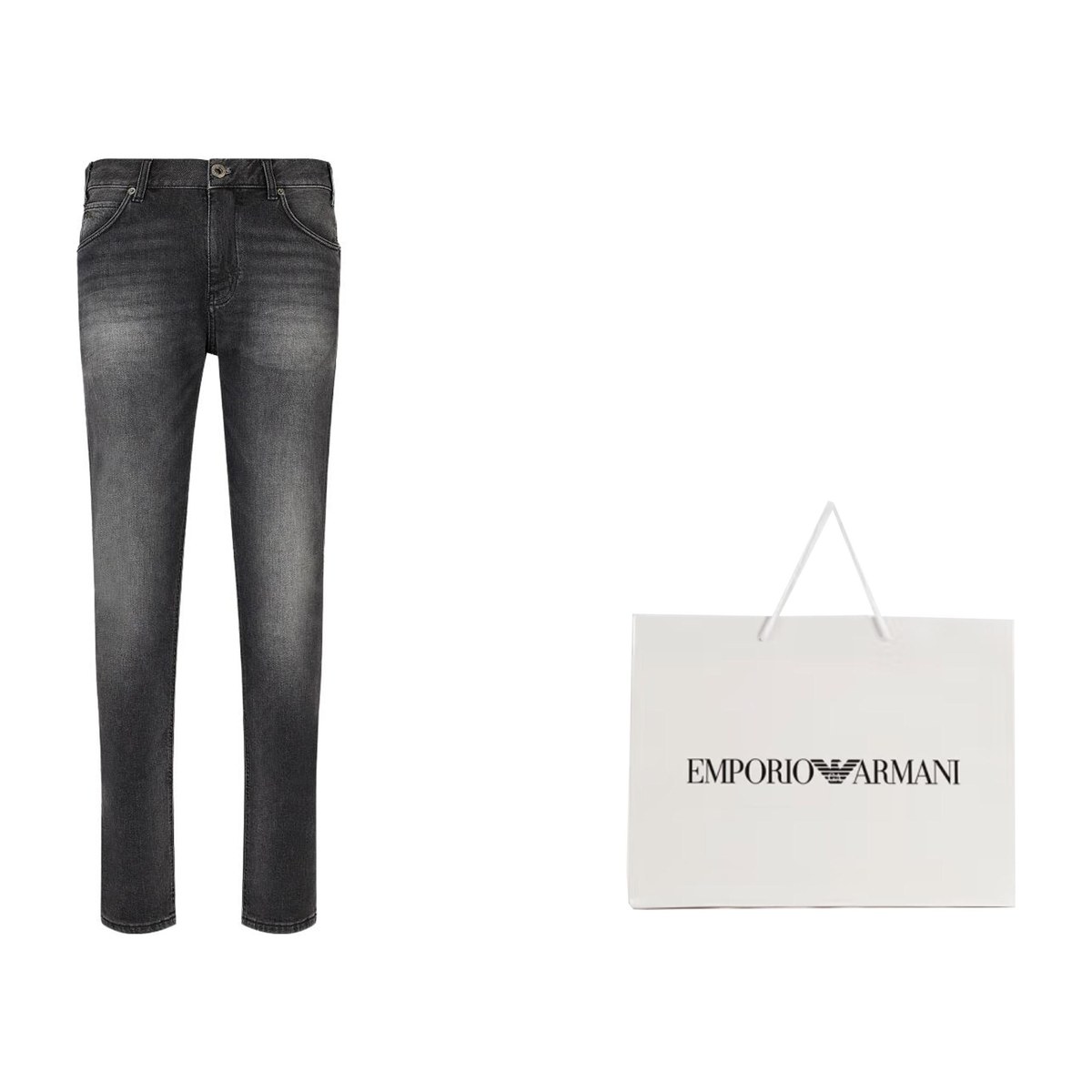 Emporio Armani SS23 Straight Jeans Black