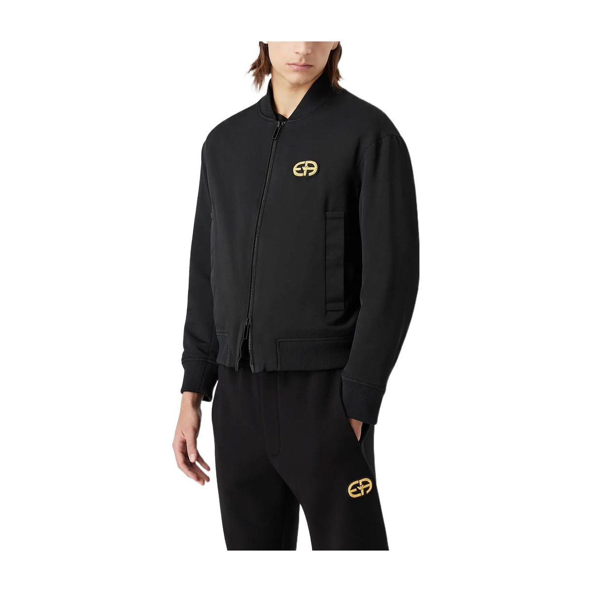 Emporio Armani FW22 Logo Zip Jacket Black