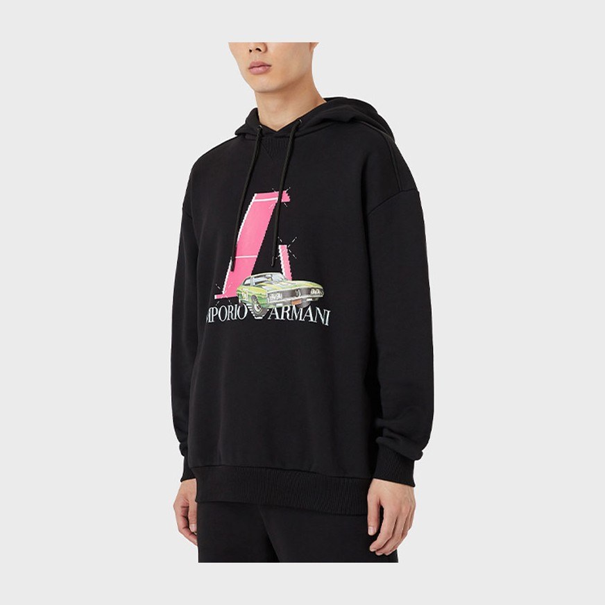 Emporio Armani SS22 Racing Capsule Hoodie Black