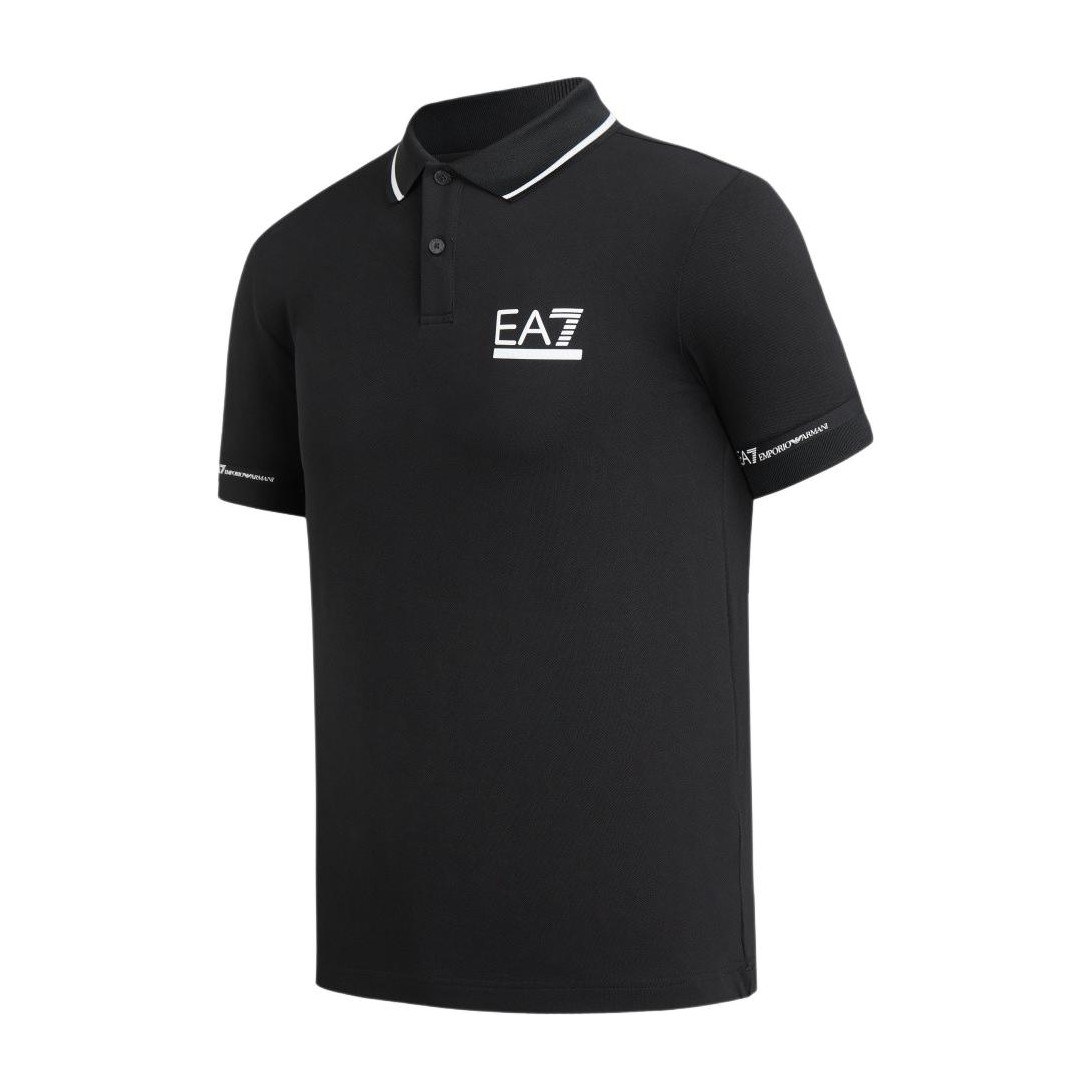 Emporio Armani EA7 SS24 Polo Shirt Black