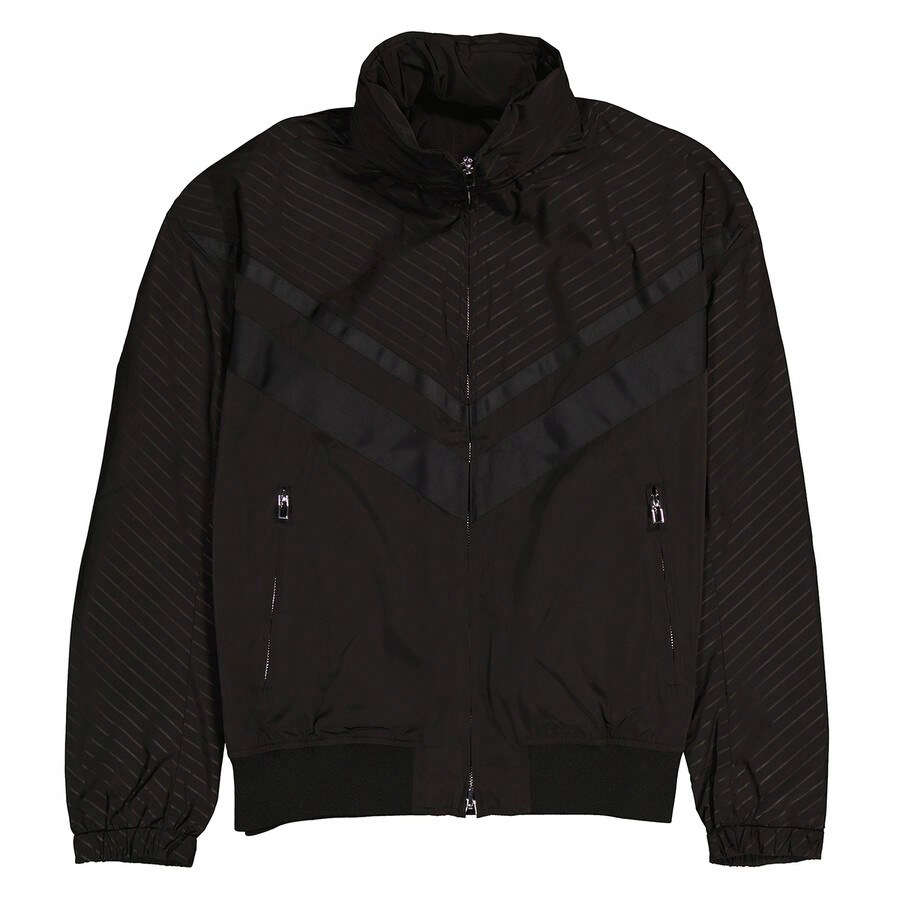 Emporio Armani Striped Zip Jacket Black