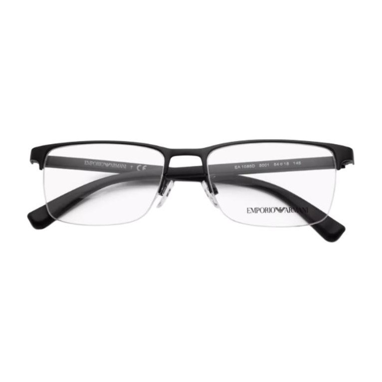Emporio Armani Optical Frame Irregular Alloy Black