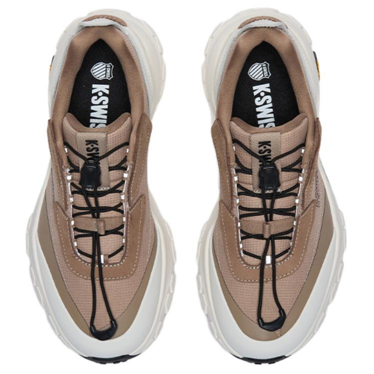 KSWISS Low Top Running Shoes Tofu White Sand Gravel Black