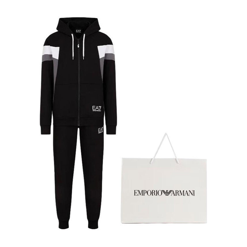 Emporio Armani EA7 FW24 Hoodie Set Black