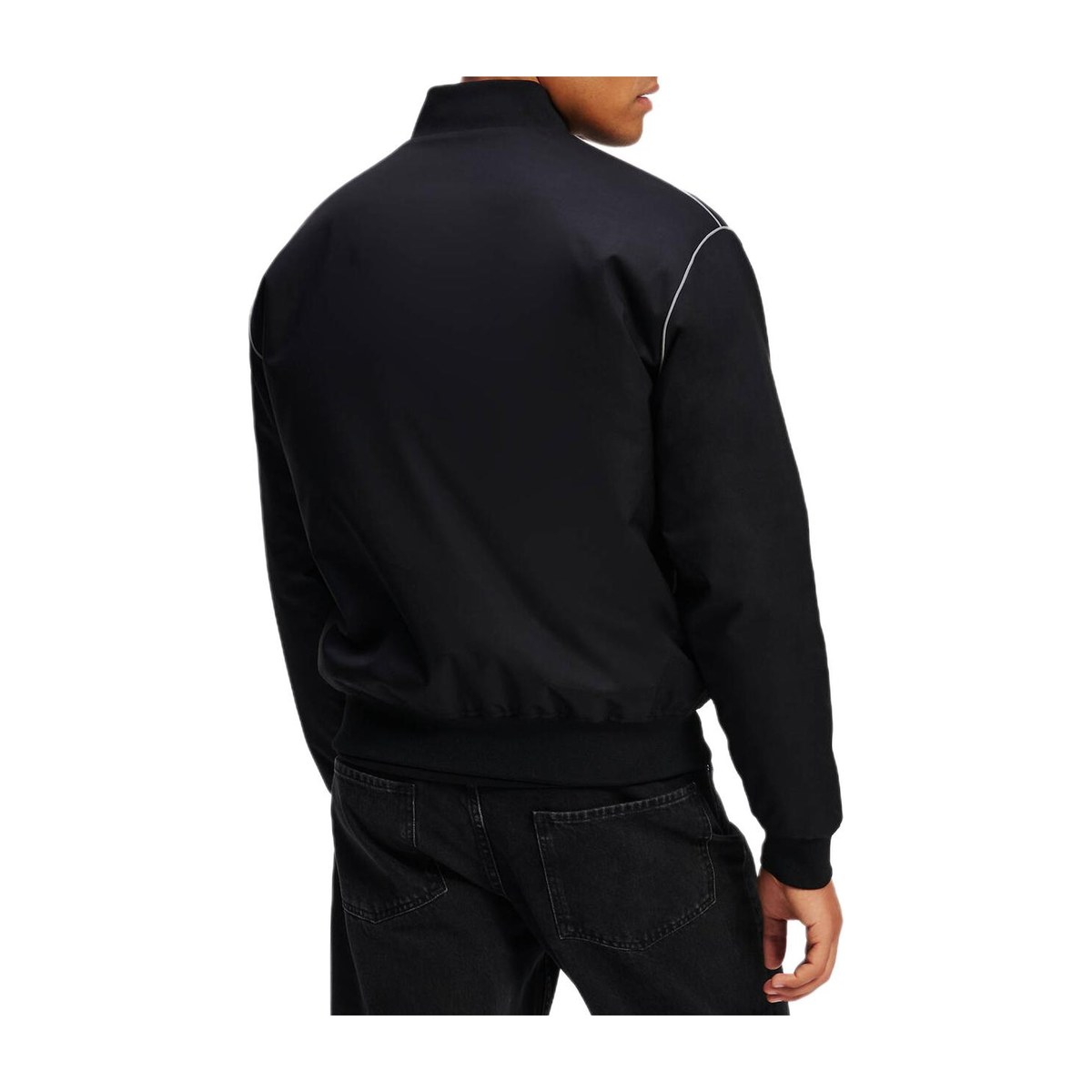 KARL LAGERFELD FW24 Reversible Baseball Collar Jacket Black