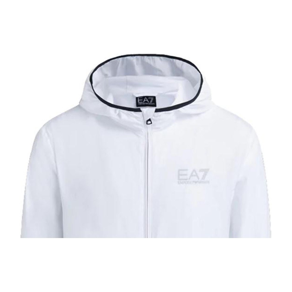 Emporio Armani Logo Zip Jacket White