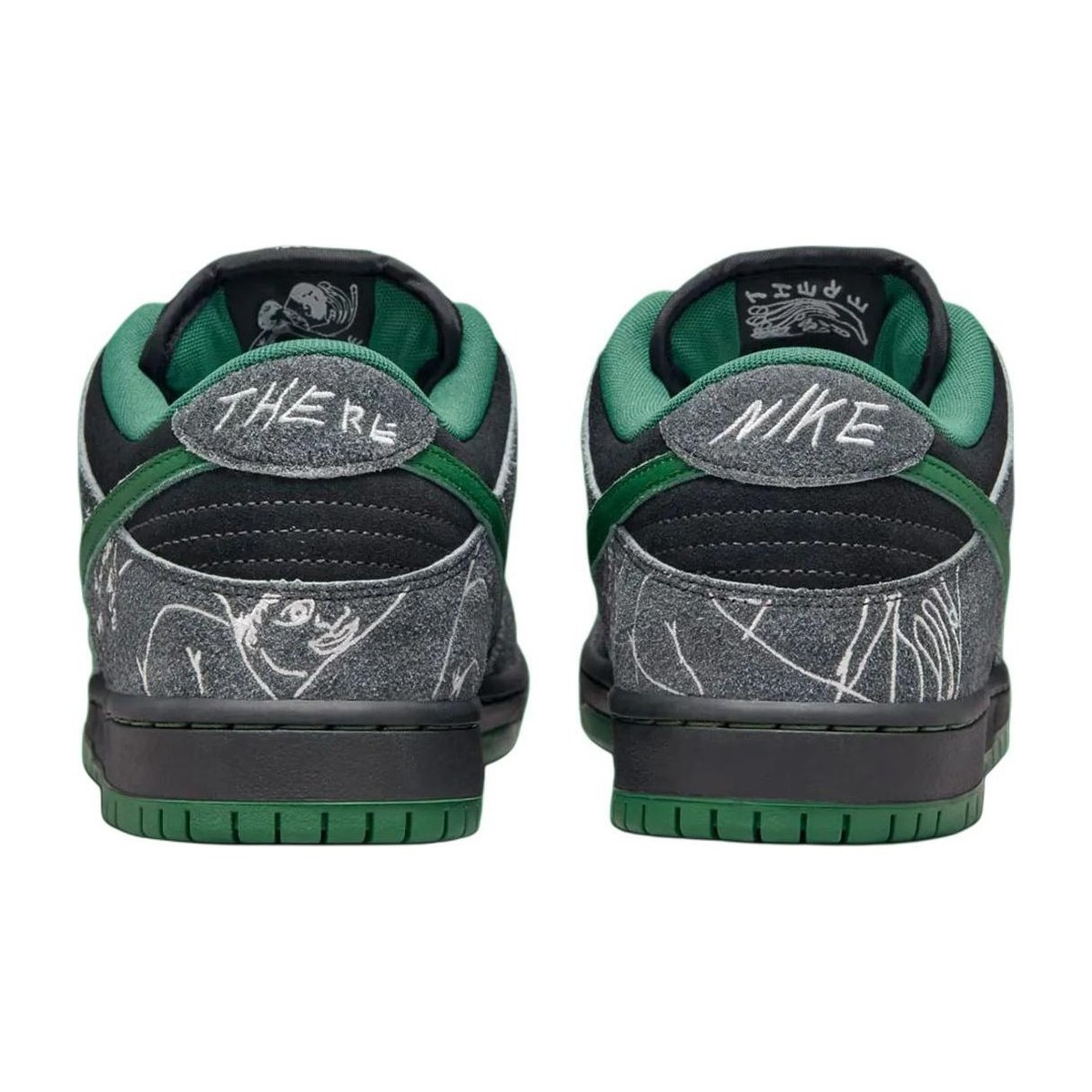 There Skateboards x Nike Dunk SB Black Green