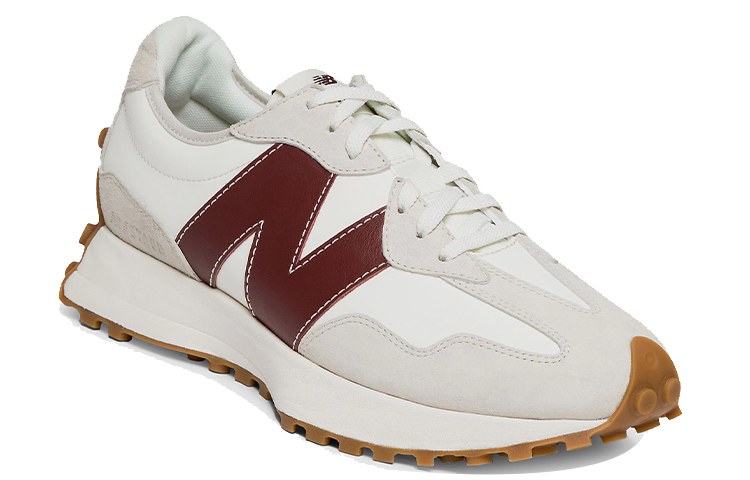 Staud x New Balance 327 Burgundy