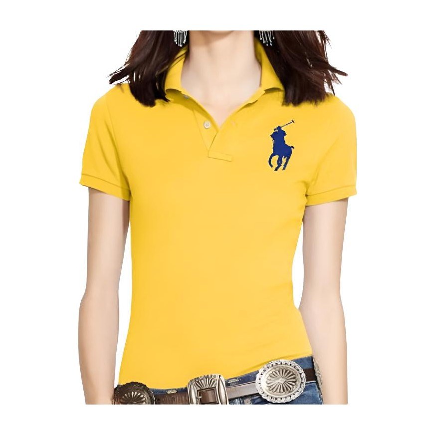 Polo Ralph Lauren SS24 Big Pony Logo Polo Shirt Women