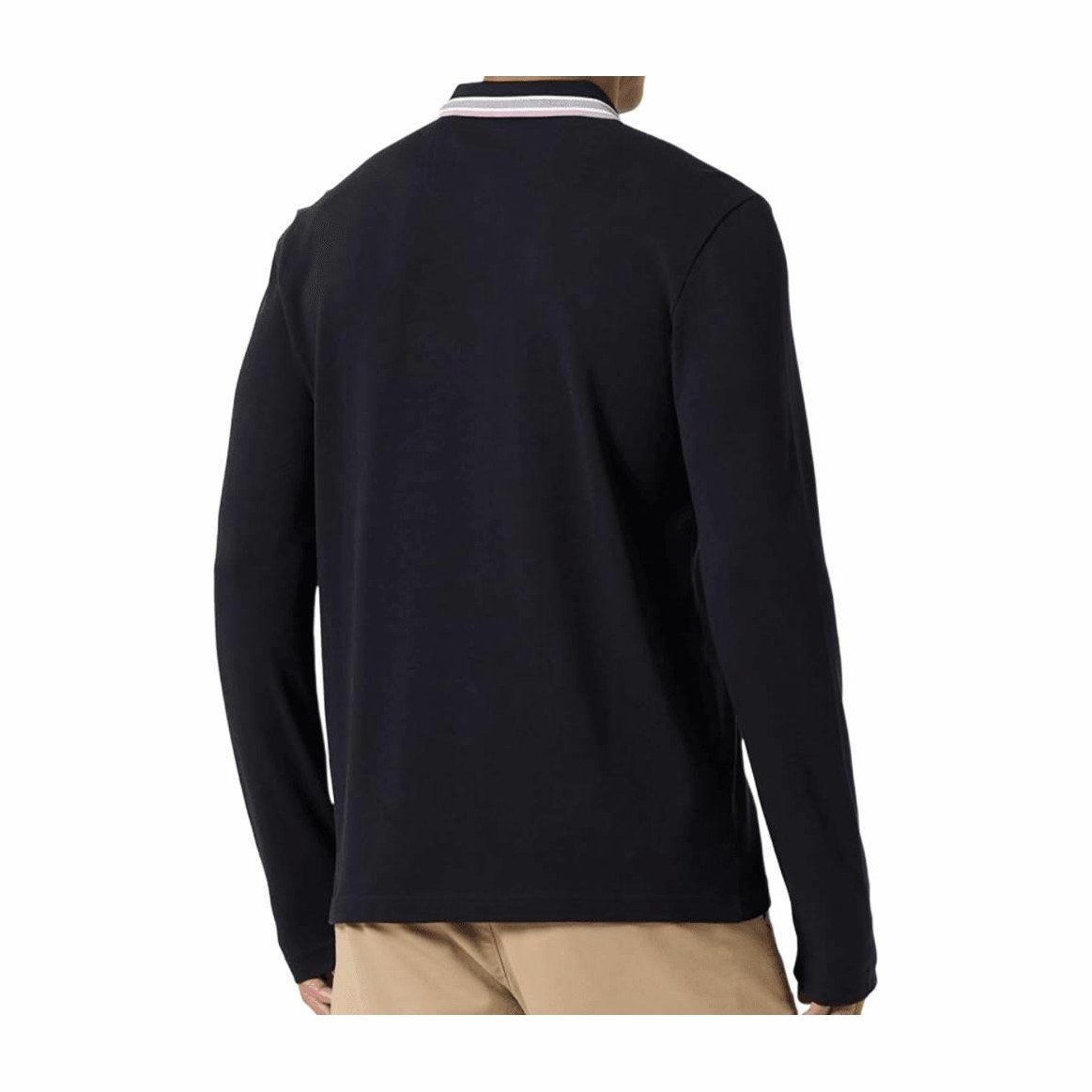 HUGO BOSS Letter Print Polo Long Sleeve