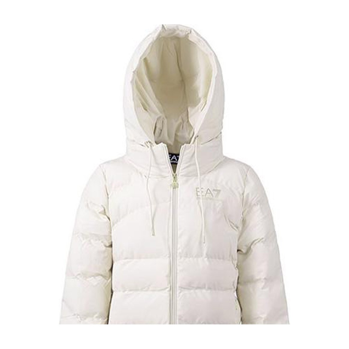 Emporio Armani EA7 Hoodie Zip Cotton Jacket Moonlight Beige