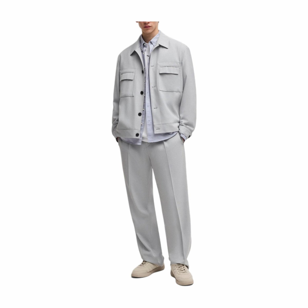 HUGO BOSS Slim Fit Oxford Shirt Light Blue