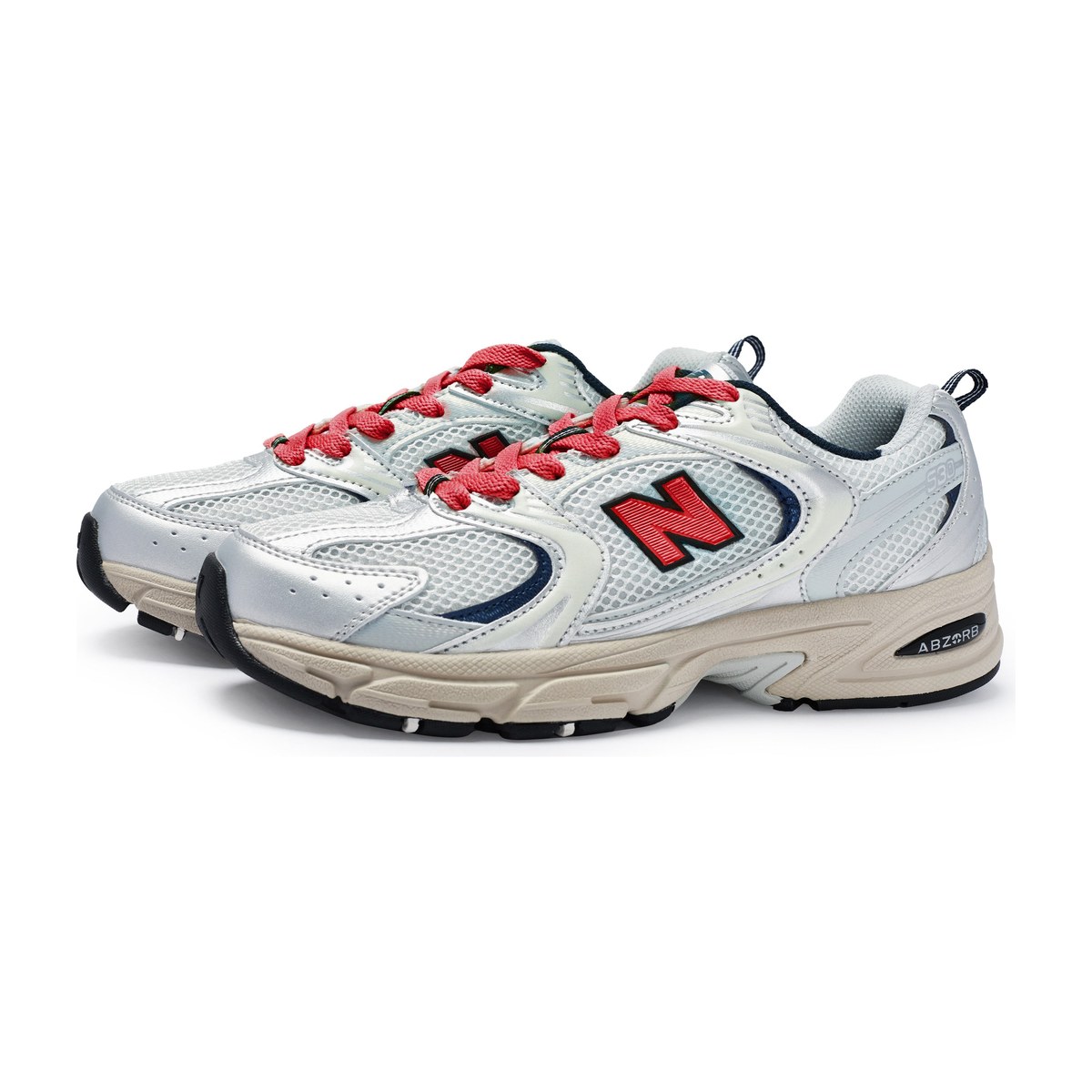 New Balance 530 Grey Silver Red