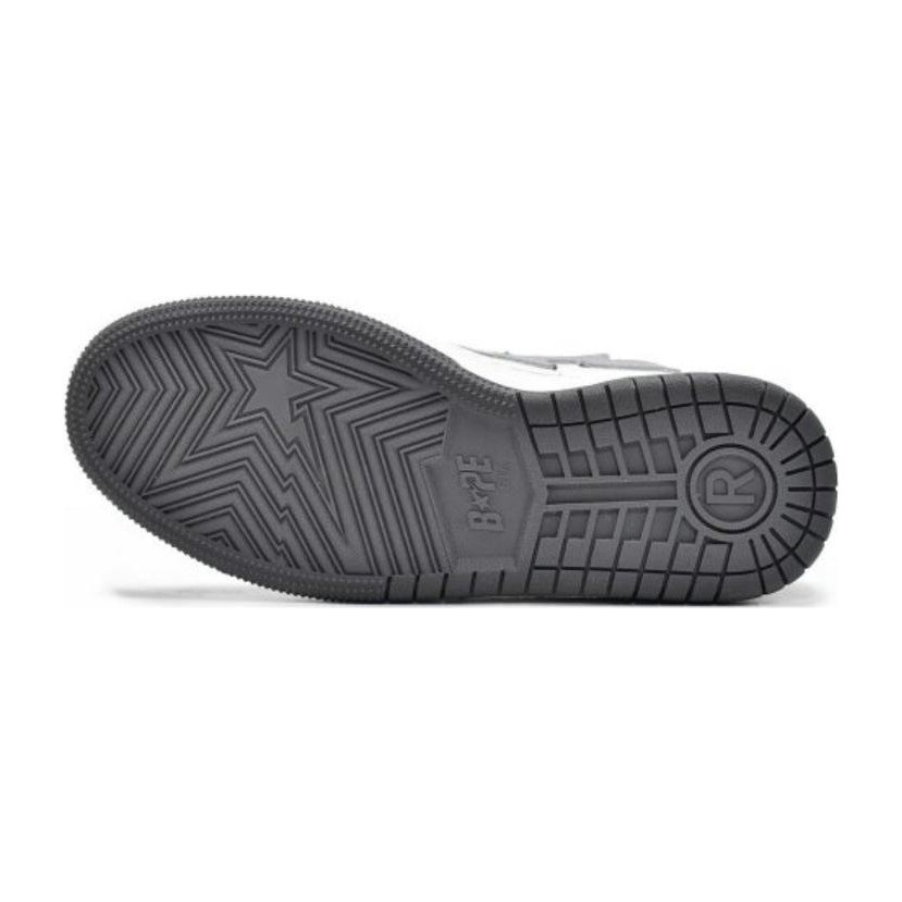 A BATHING APE Bape Court Sta Low White Grey