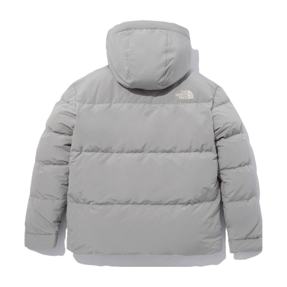The North Face Logo Zip Hoodie Down Jacket Gray