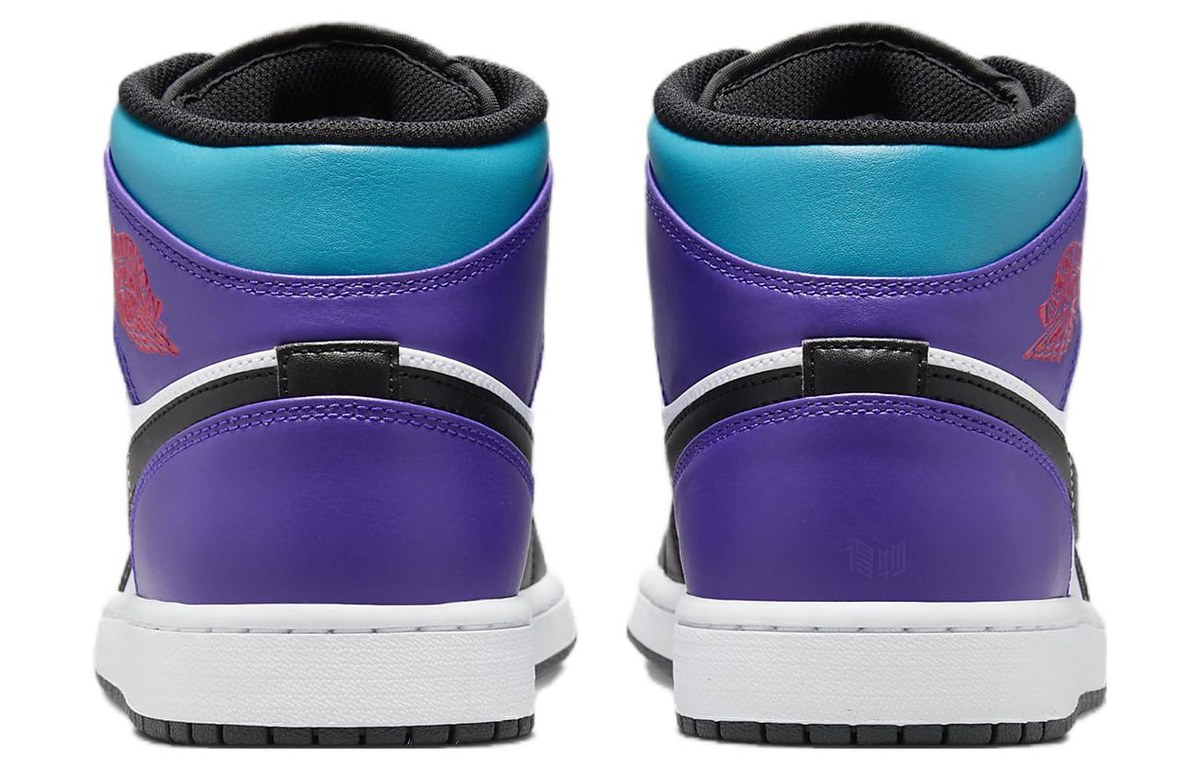 Jordan Air Jordan 1 Mid Black White Purple