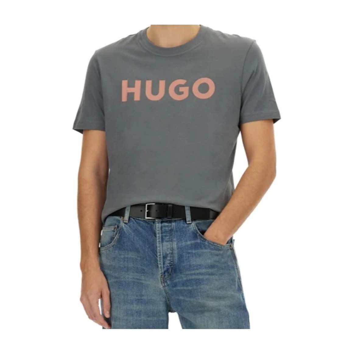 HUGO BOSS Logo Crew Neck T-Shirt Gray