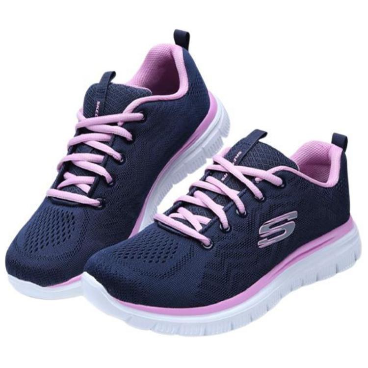 Skechers Graceful Get Connected Blue Pink White
