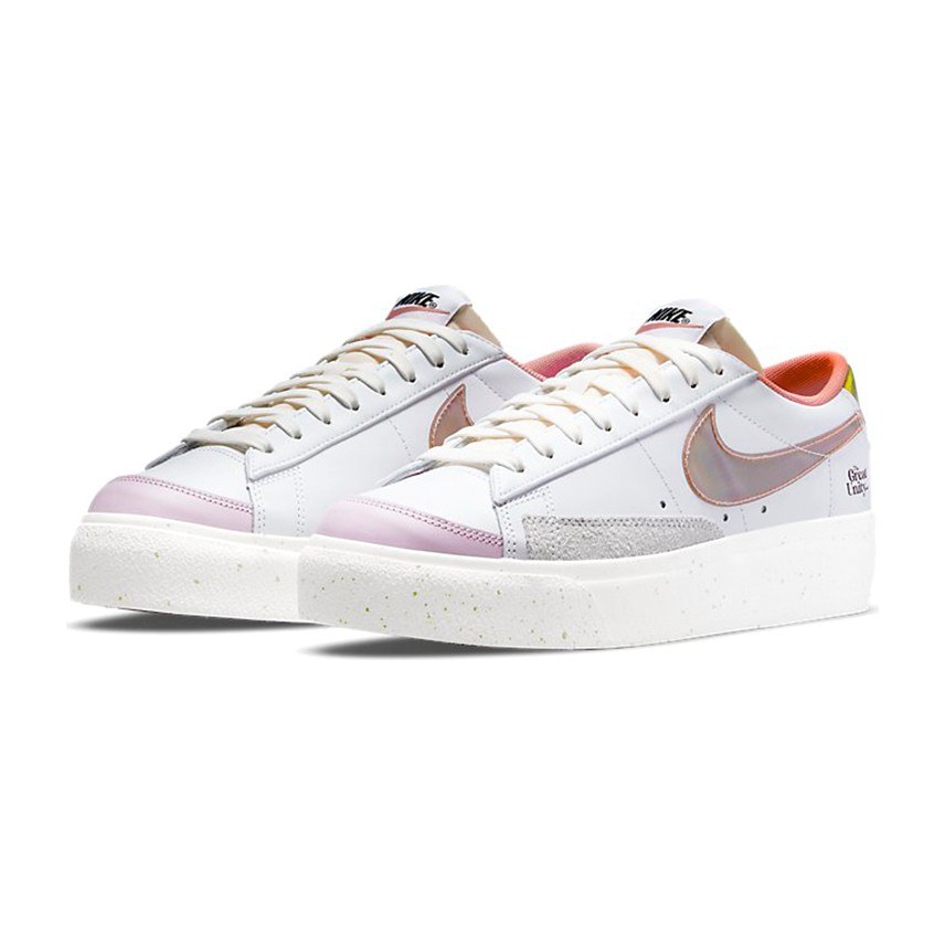 Nike Blazer Low Platform White Orange