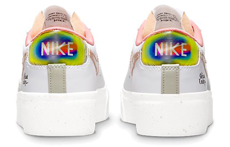 Nike Blazer Low Platform White Orange