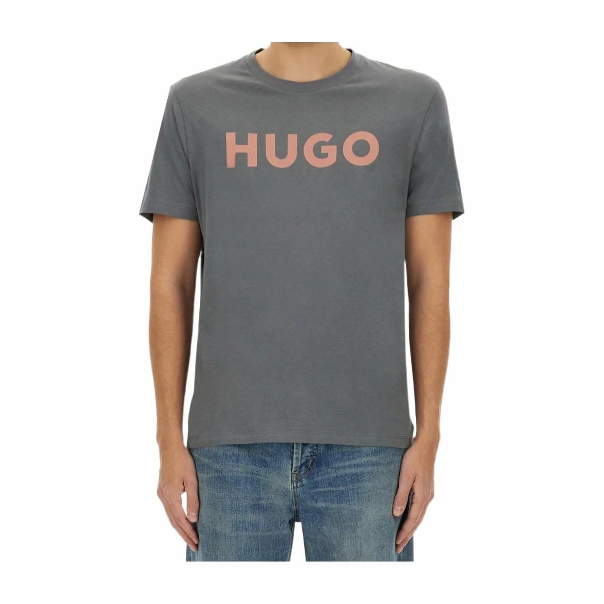 HUGO BOSS Logo Crew Neck T-Shirt Gray