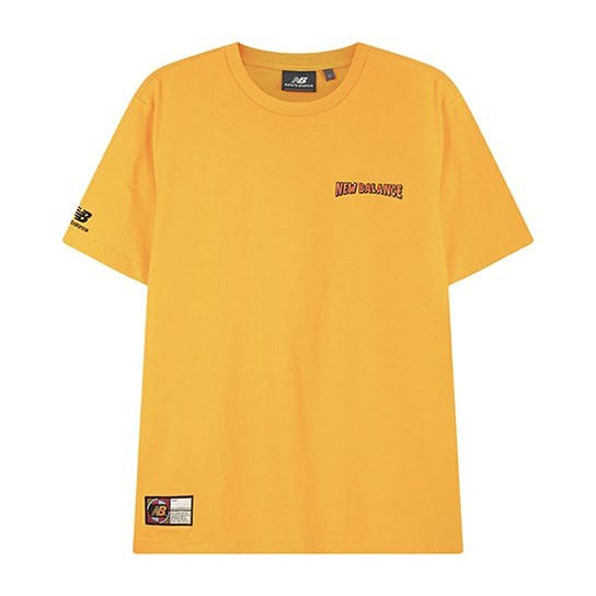 New Balance Rainbow Logo T-Shirt Yellow