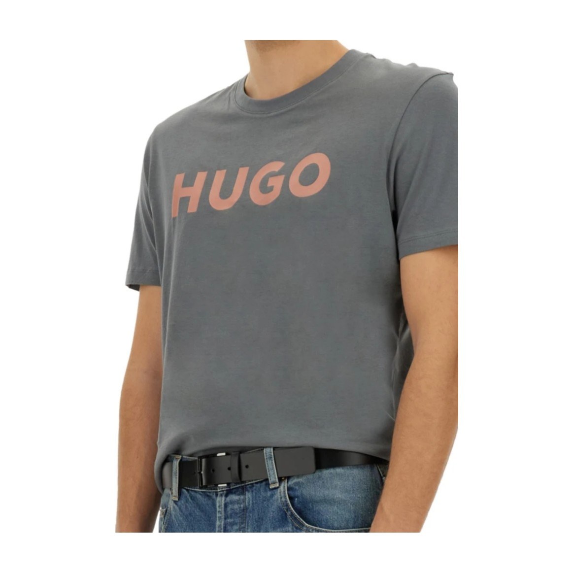 HUGO BOSS Logo Crew Neck T-Shirt Gray