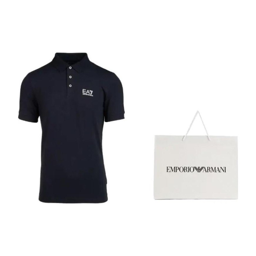 Emporio Armani SS22 Logo Polo Navy