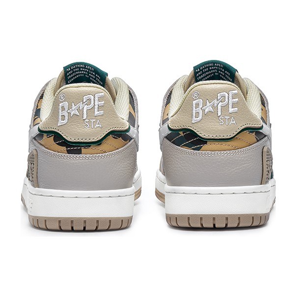 A BATHING APE Bape Camo Low Sneakers