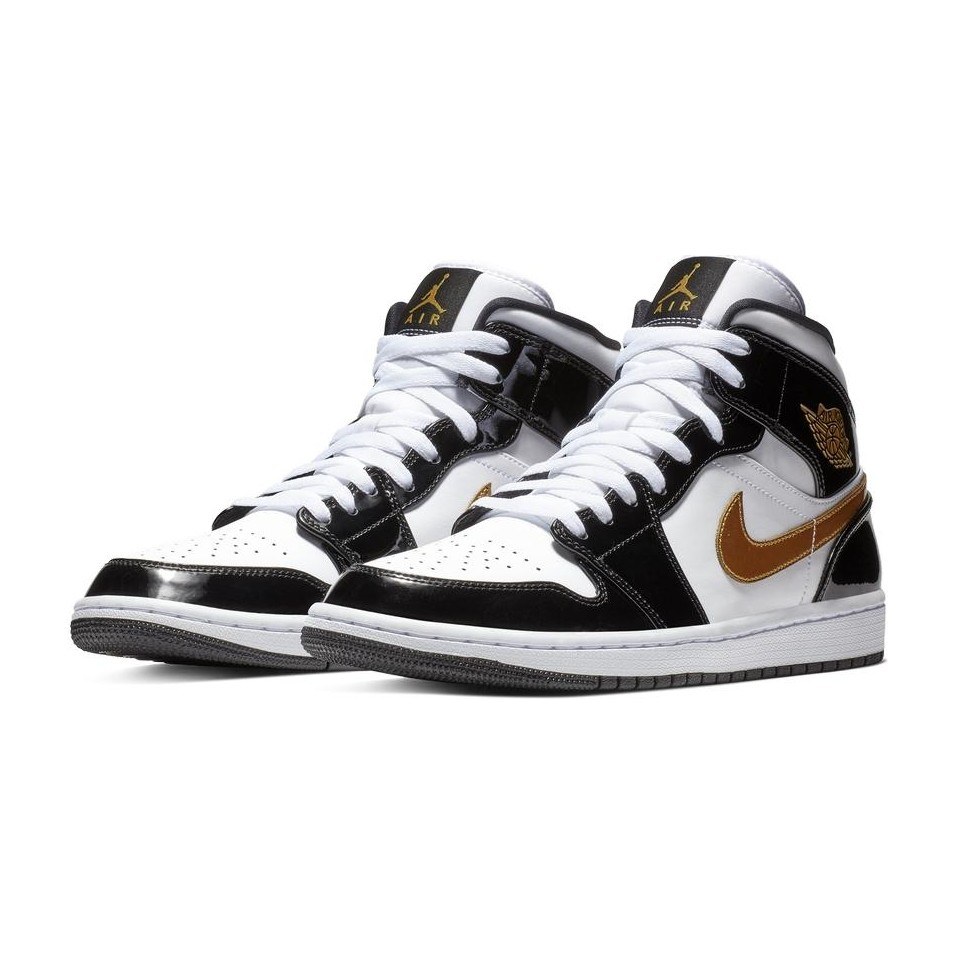 Jordan Air Jordan 1 Mid SE White Black Gold