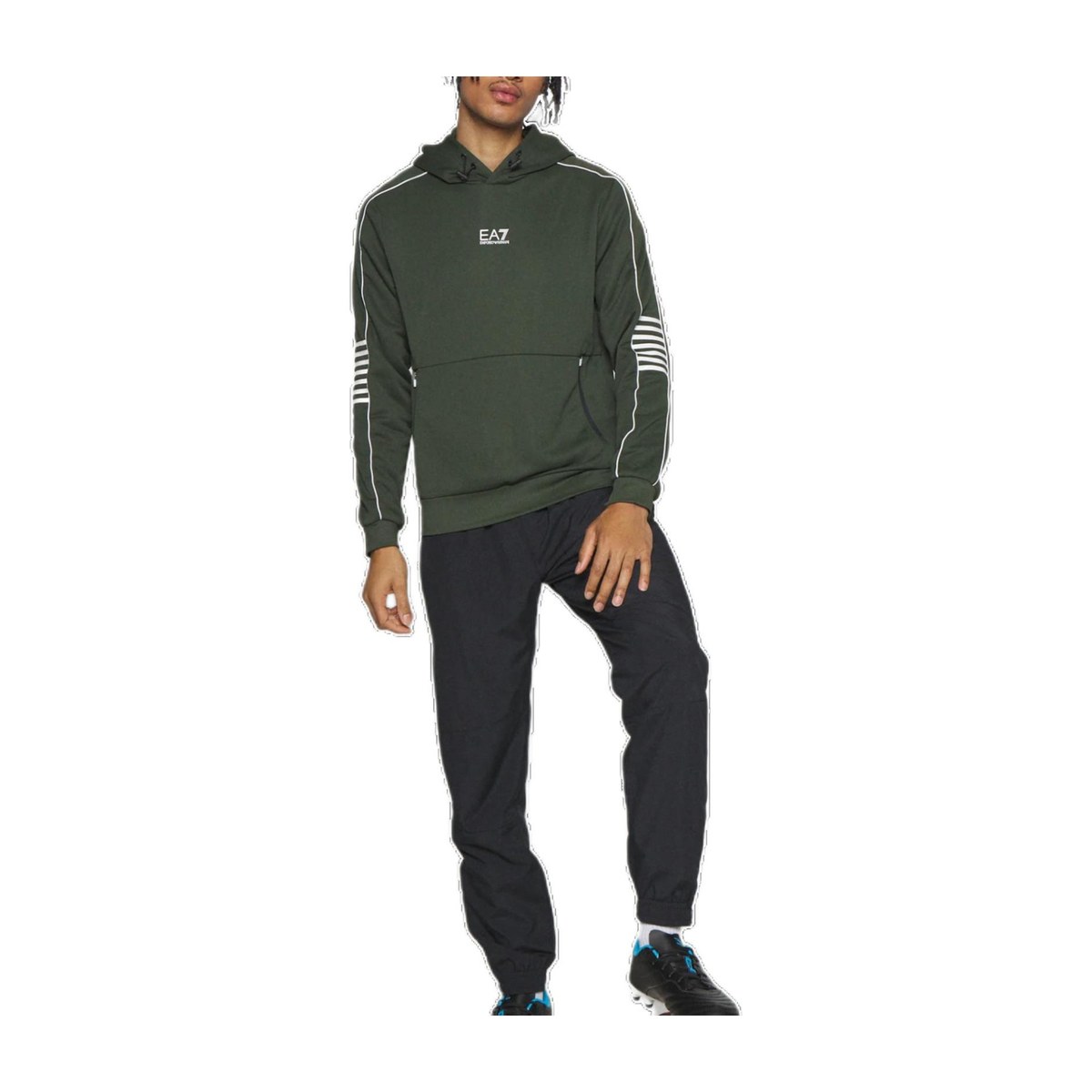 Emporio Armani EA7 FW23 Hoodie Deep Green