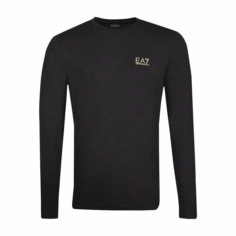 Emporio Armani EA7 Crew Neck Long Sleeve Tee Black