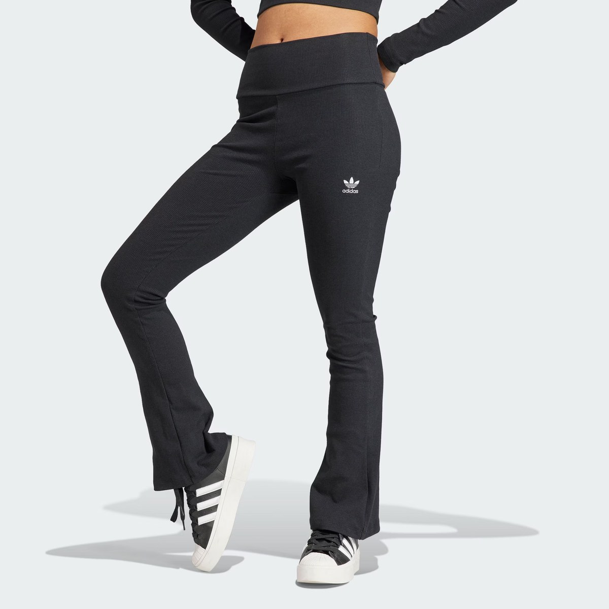adidas originals Essentials Rib Flared Pants Logo