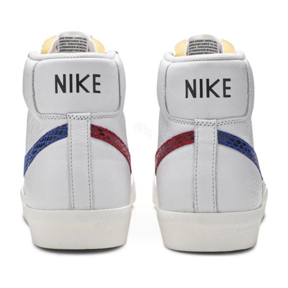 Nike Blazer Mid White Red Blue Snake