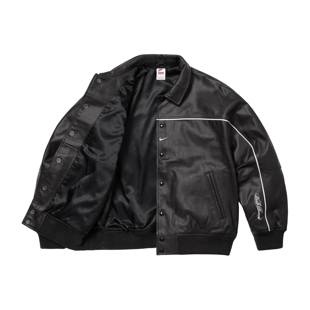 Supreme x Nike Leather Varsity Jacket