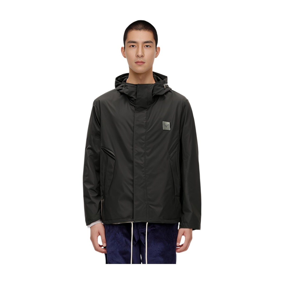 Emporio Armani FW22 Black Cotton Jacket