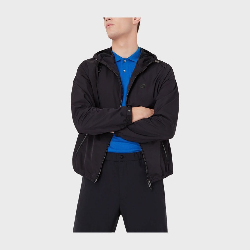 Emporio Armani FW21 Hooded Jacket Navy