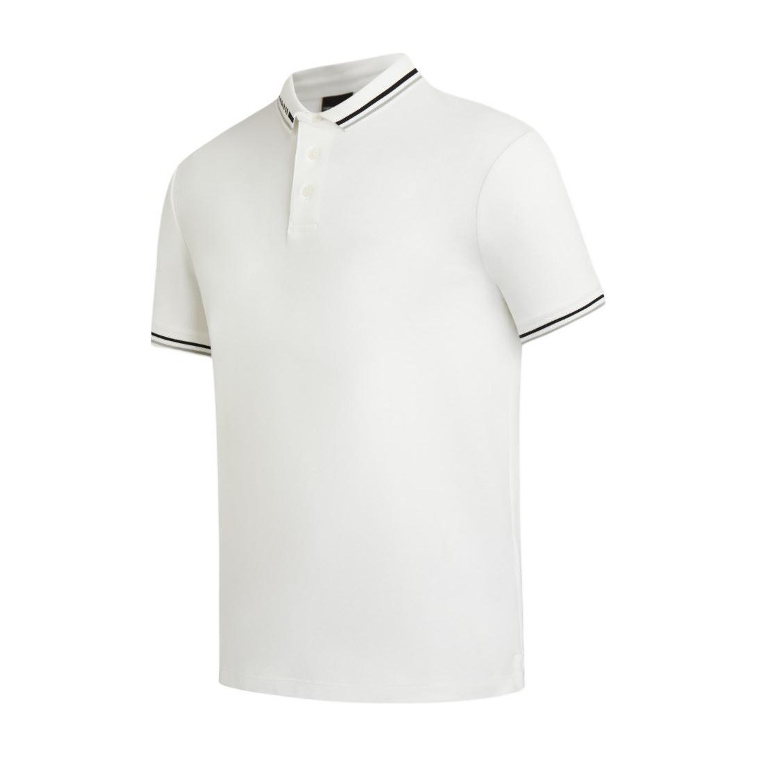 Emporio Armani SS24 Striped Polo White