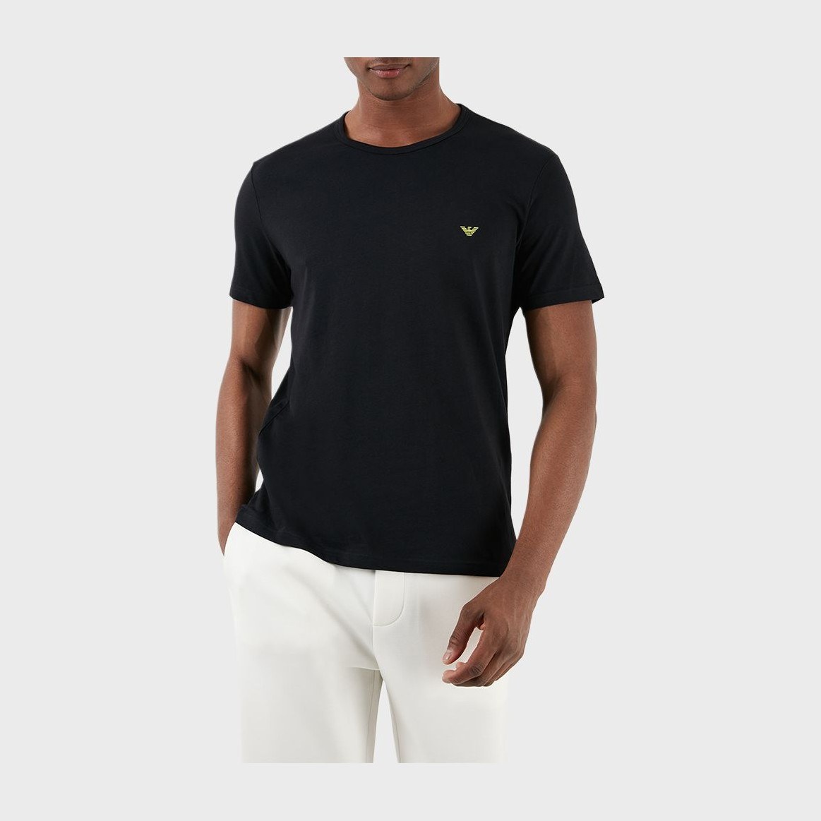 Emporio Armani FW23 Classic Logo Tee 2-Pack Black