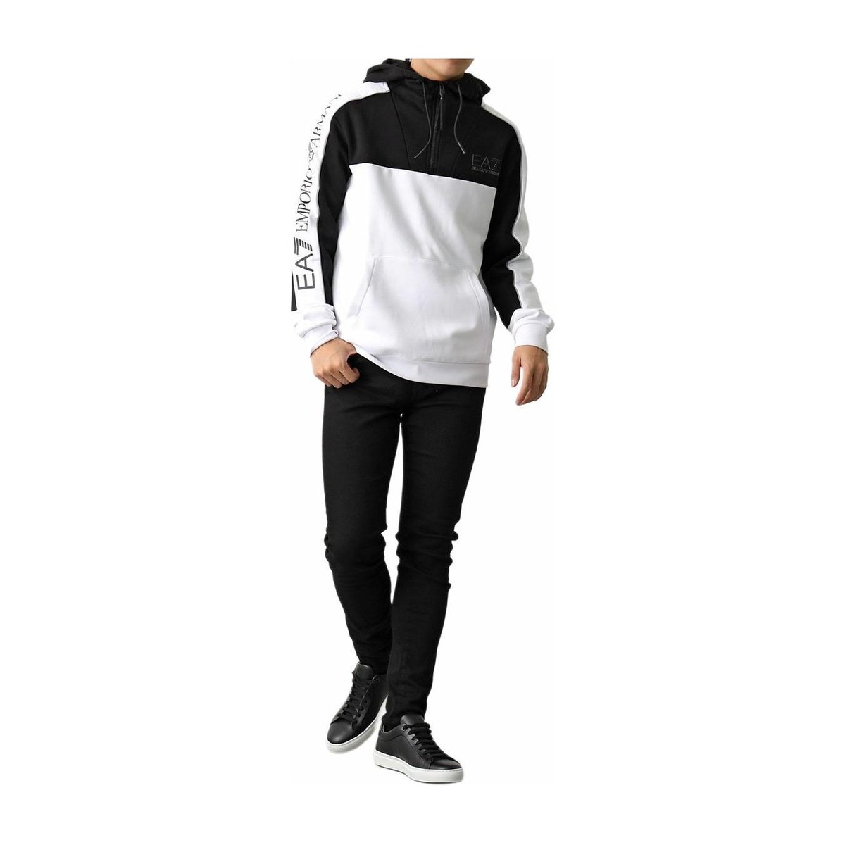 Emporio Armani Letter Print Hoodie