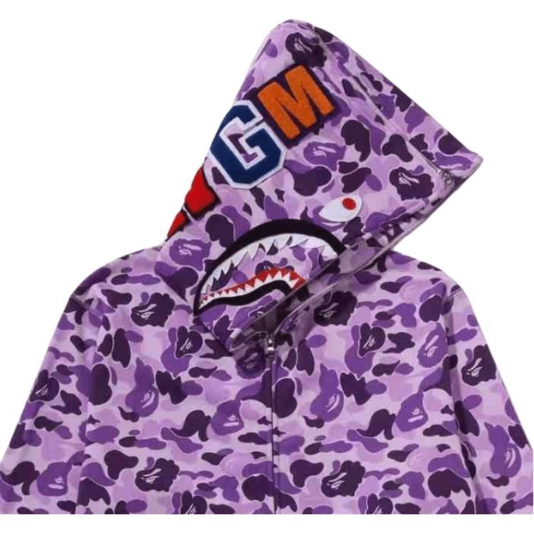 BAPE FW24 Shark Logo Hoodie Purple