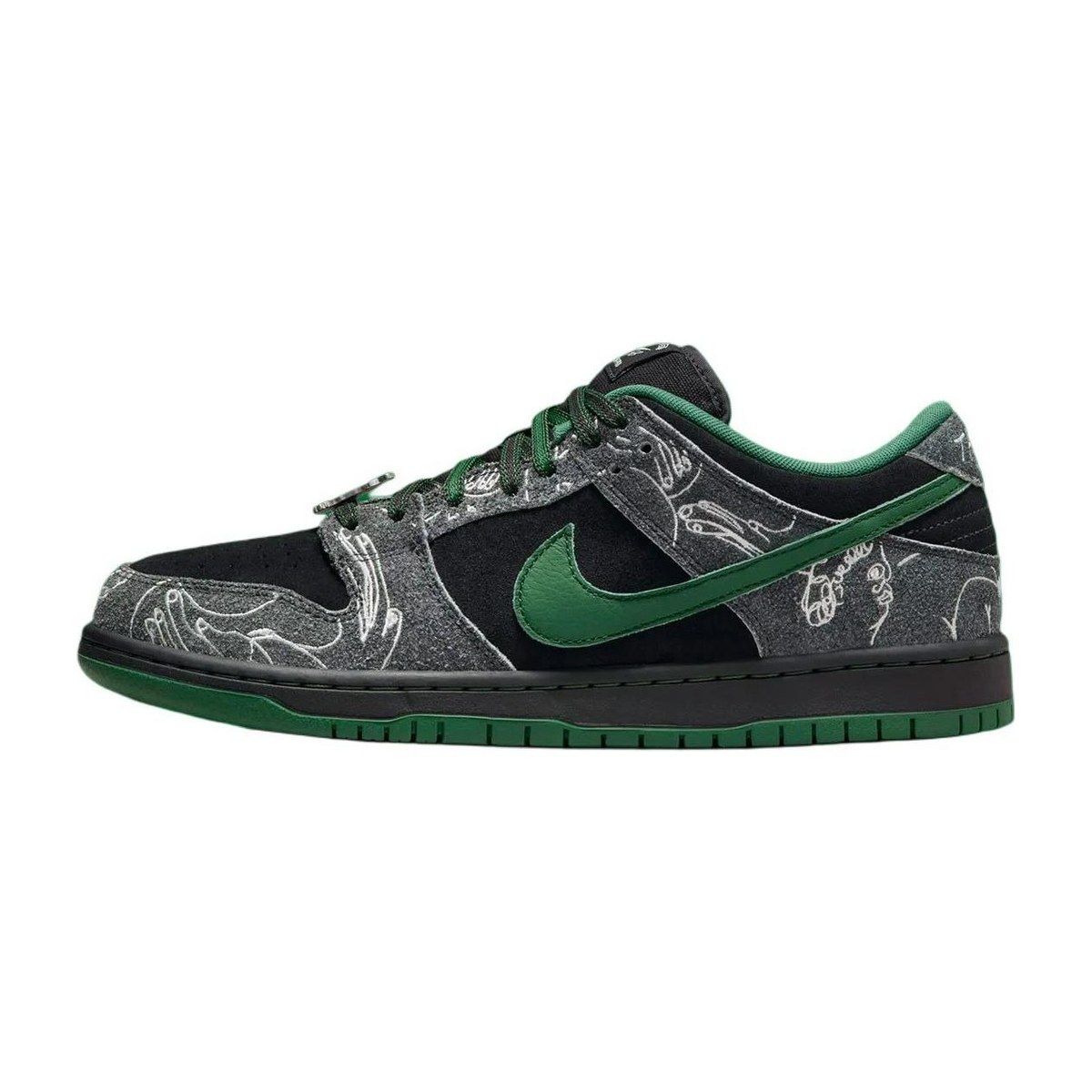 There Skateboards x Nike Dunk SB Black Green