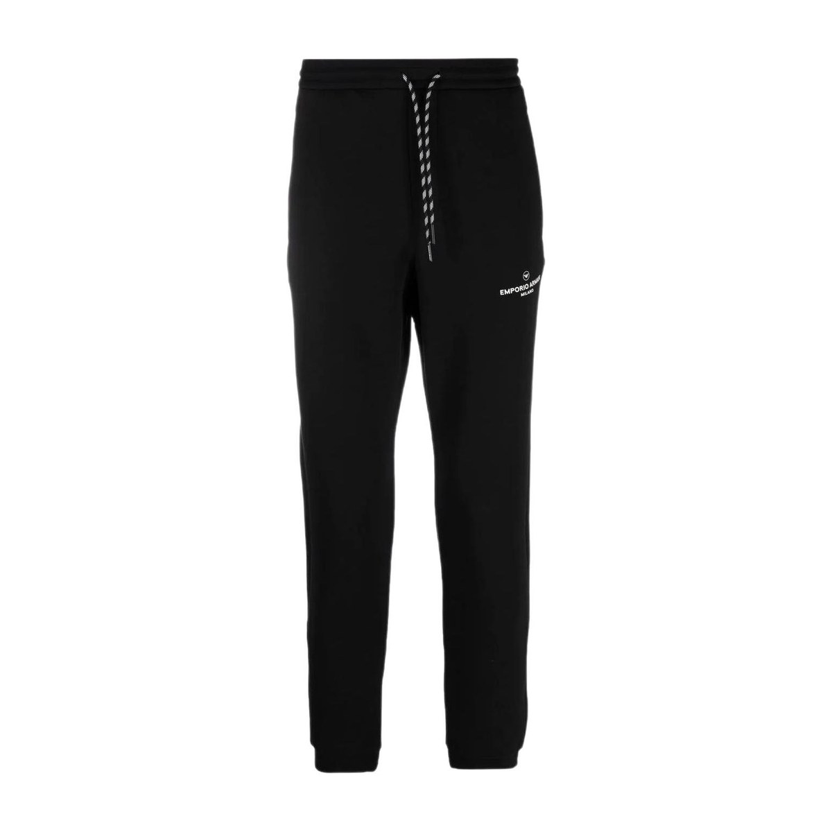 Emporio Armani SS22 Logo Drawstring Sweatpants Black