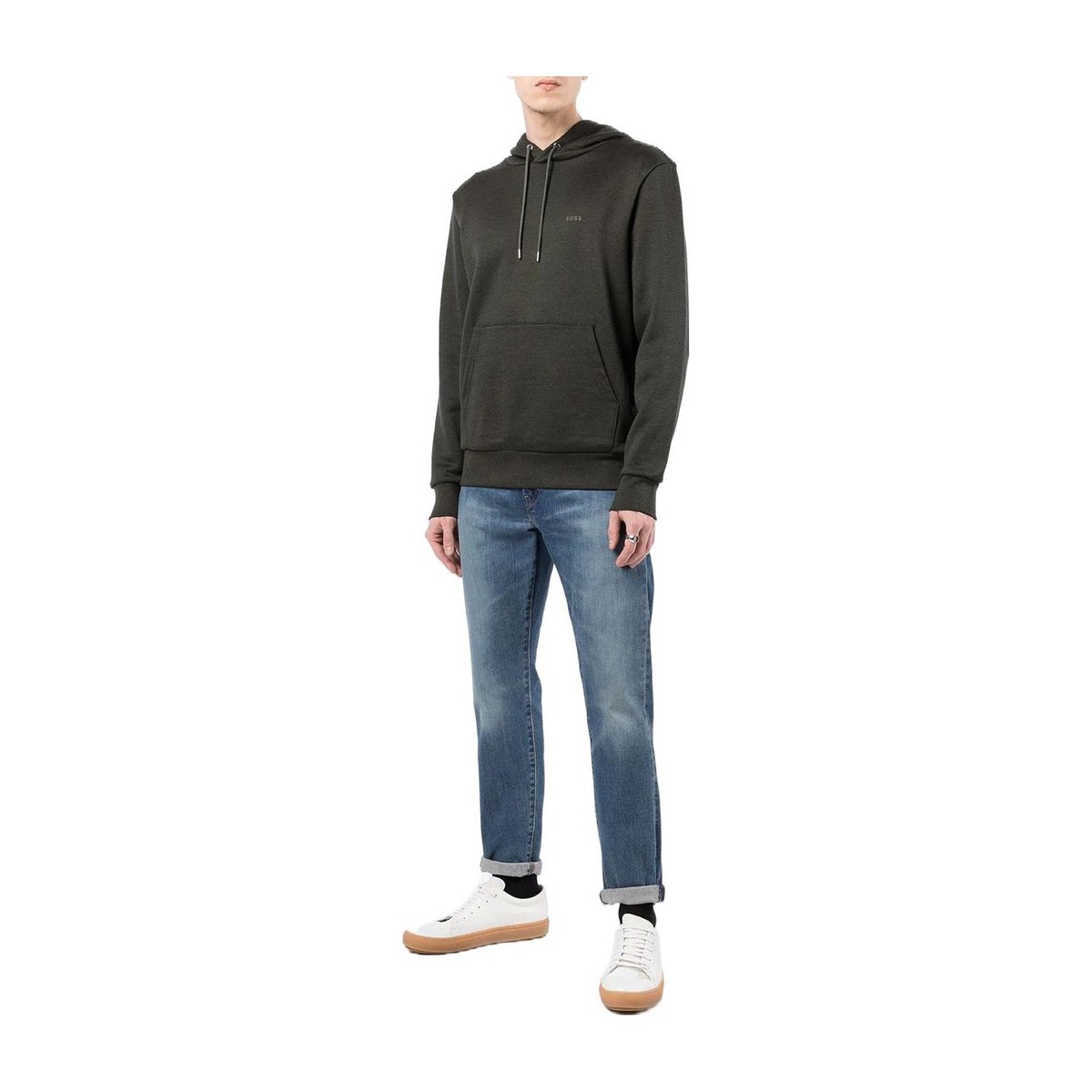 HUGO BOSS Logo Hoodie Green