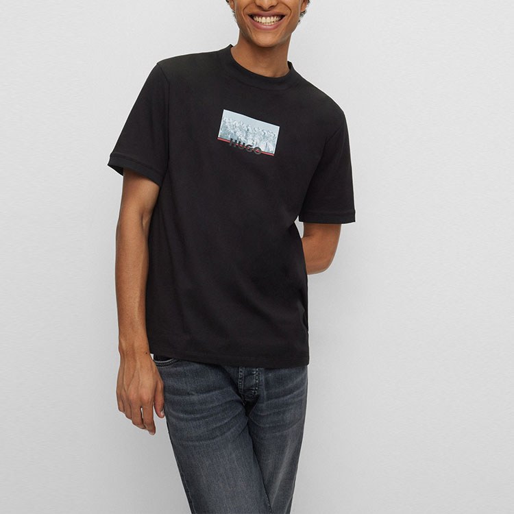 HUGO BOSS SS22 Robot Art Tee Black