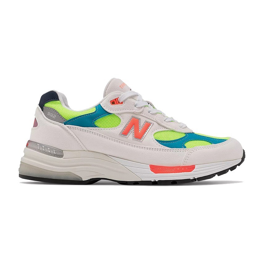 New Balance 992 White Blue Green