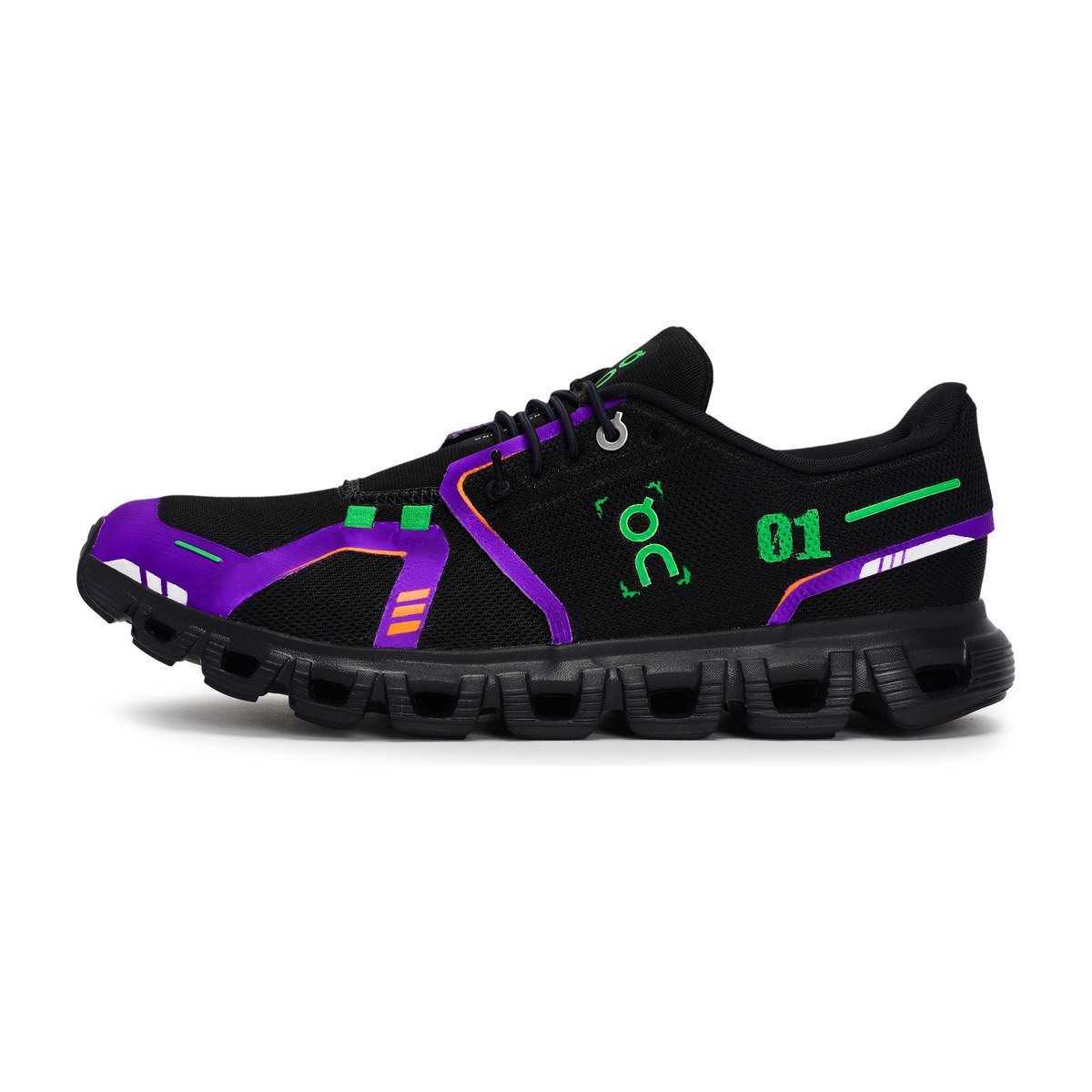 On Cloud 6 Black Purple Green