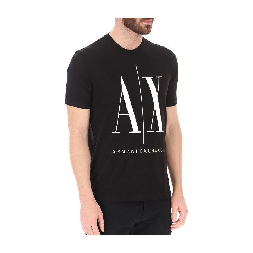 Armani Exchange Logo Print T-Shirt Black